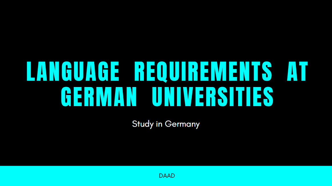 German or English Language requirements at German Universities