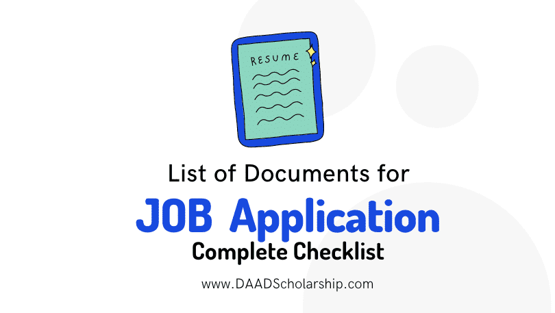 Job Application Requirements Checklist 2023