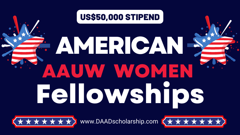 AAUW Scholarships and Fellowships 2024 for Women in USA With $50k Funding