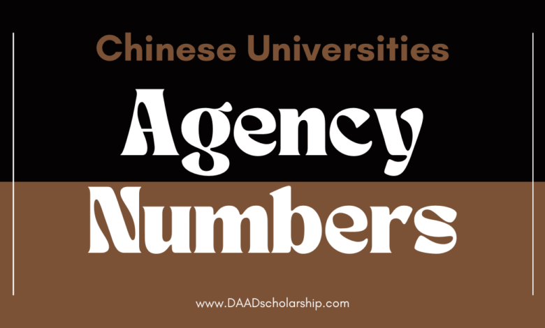 Chinese Universities Agency Numbers 2024 for CSC Scholarships