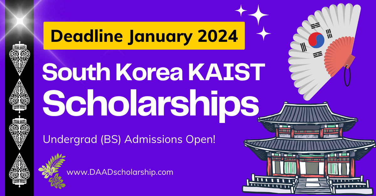 KAIST Undergrad Scholarships 2024 in South Korea