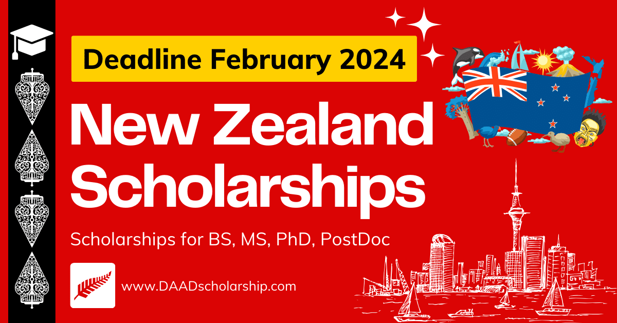 New Zealand Scholarships 2024 Deadlines Before February 2024