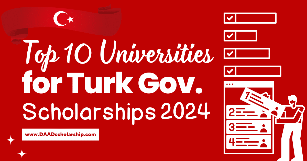 Top Ranked Turkish Universities List for Turkey Government Scholarships 2024