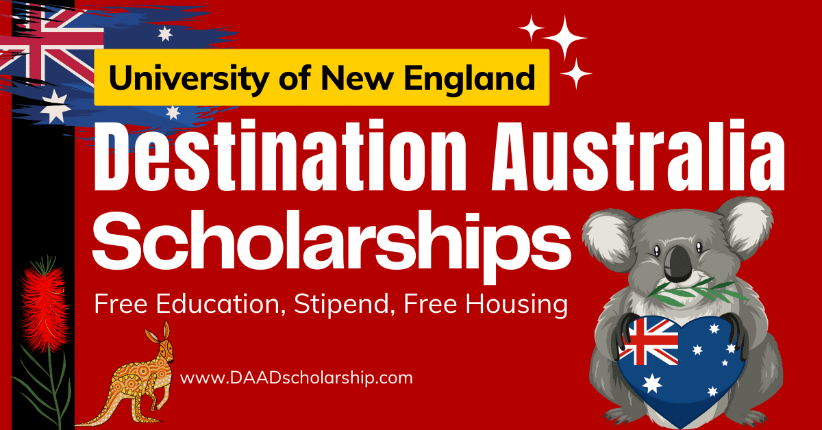 University of New England Destination Australia Scholarships 2024