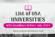 List of US Universities Approaching Deadlines Before July 15, 2024