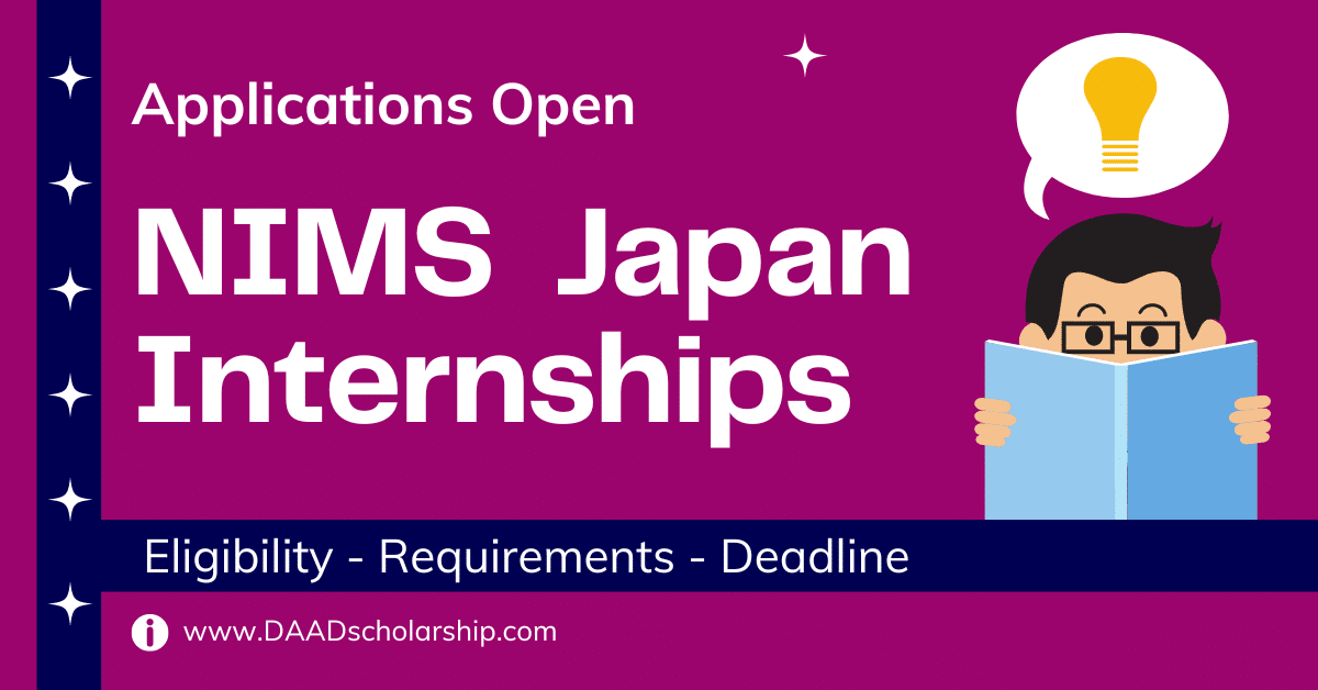 NIMS 2024 Internships in Japan - Deadline May 10, 2024