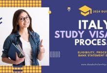 Italy Study VISA 2024 Application, Types, Eligibility, Bank Statement Requirements