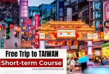 Free Trip to Taiwan for Students Short-Term Study Program at NTUT