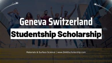 Geneva Switzerland Technical Studentship Scholarship 2024 (Materials & Surface Science)